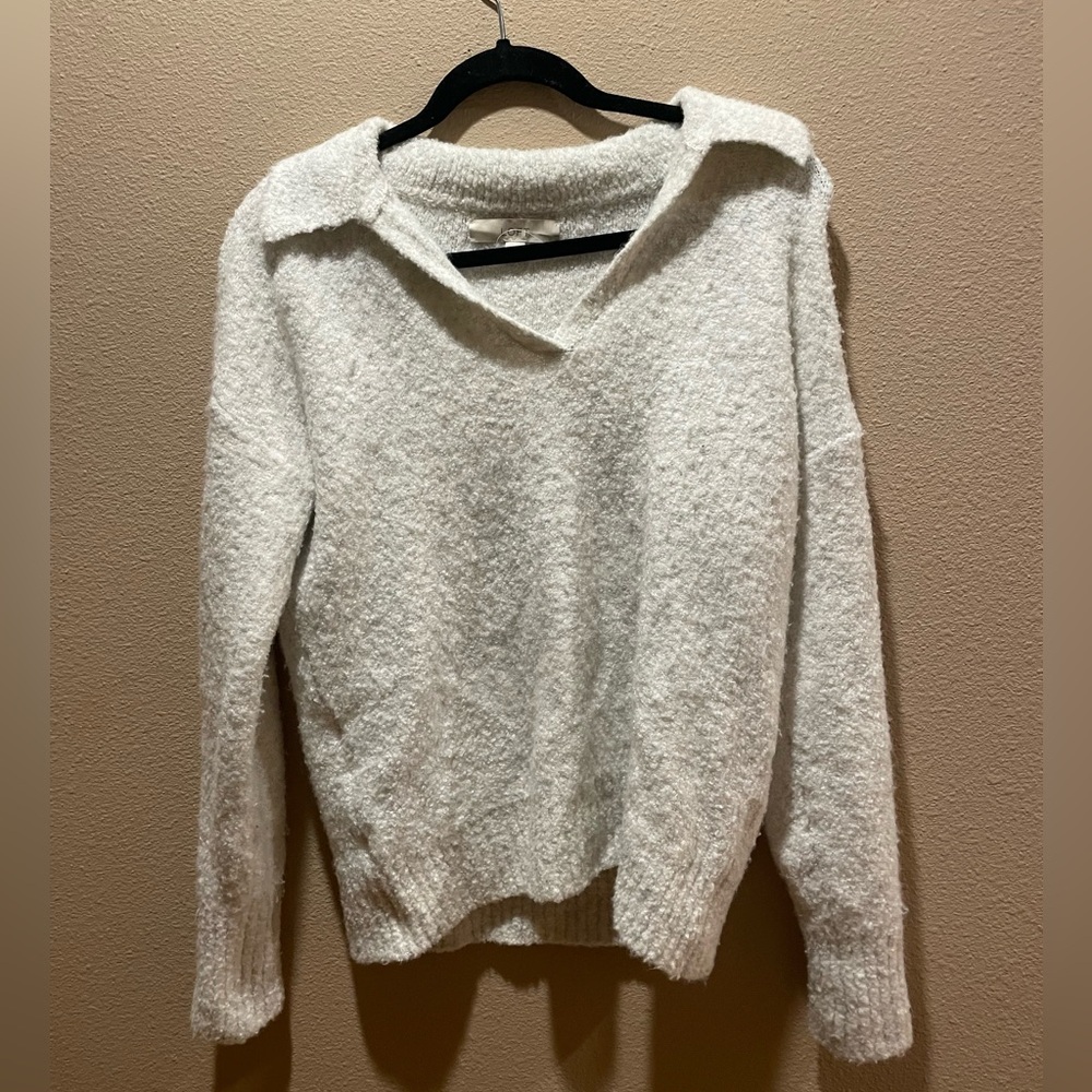 LOFT womens v-neck collared sweater